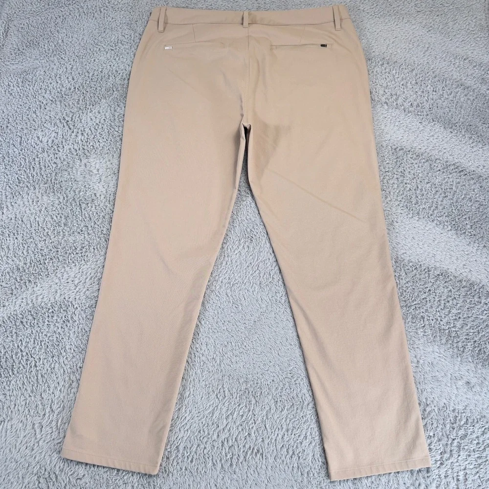 Vuori Cascade Pant Mens 38 Khaki Tan Technical Chino V427 Stretch Trousers